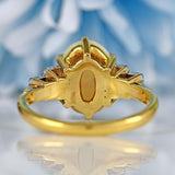 Ellibelle Jewellery Vintage Opal & Diamond 18ct Gold Engagement Ring (1.30cts)