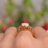 Ellibelle Jewellery Vintage Opal & Diamond 18ct Gold Engagement Ring (1.30cts)