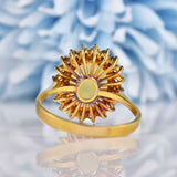 Ellibelle Jewellery Vintage Opal & Diamond 18ct Gold Oval Cluster Ring