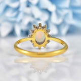 Ellibelle Jewellery Vintage Opal & Diamond Gold Cluster Ring