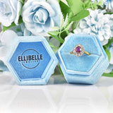 Ellibelle Jewellery Vintage Ruby & Diamond 18ct Gold Cluster Engagement Ring