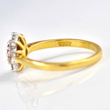 Ellibelle Jewellery Vintage Ruby & Diamond 18ct Gold Cluster Ring