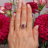 Ellibelle Jewellery Vintage Ruby & Diamond 18ct Gold Cluster Ring