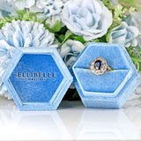 Ellibelle Jewellery Vintage Sapphire & Diamond 18ct Gold Cluster Ring (1.25ct)