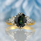 Ellibelle Jewellery Vintage Sapphire & Diamond 18ct Gold Seven-Stone Ring