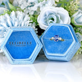 Ellibelle Jewellery Vintage Sapphire & Diamond 18ct Gold Three-Stone Trilogy Ring (1.96cts)