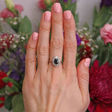 Ellibelle Jewellery Vintage Sapphire & Diamond 18ct White Gold Cluster Ring (1.40cts)