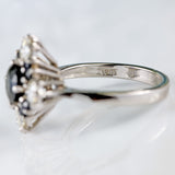 Ellibelle Jewellery Vintage Sapphire & Diamond 18ct White Gold Star Cluster Ring