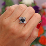 Ellibelle Jewellery Vintage Sapphire & Diamond 18ct White Gold Star Cluster Ring