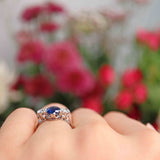 Ellibelle Jewellery Vintage Sapphire Diamond Trilogy Engagement Ring By Cropp & Farr