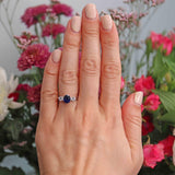 Ellibelle Jewellery Vintage Sapphire Diamond Trilogy Engagement Ring By Cropp & Farr