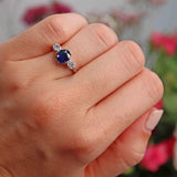 Ellibelle Jewellery Vintage Sapphire Diamond Trilogy Engagement Ring By Cropp & Farr