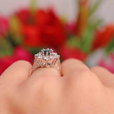 Ellibelle Jewellery Vintage Sapphire & Diamond White Gold Cluster Ring