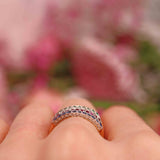 Ellibelle Jewellery Vintage Sapphire, Ruby, Emerald & Diamond Four Band Stacking Ring