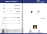 Ellibelle Jewellery Vintage Unheated 2.10ct Sapphire & Diamond 18ct White Gold Three-Stone Engagement Ring