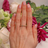 Ellibelle Jewellery Yellow Sapphire & Diamond 18ct Gold Half-Eternity Band Ring