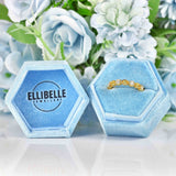 Ellibelle Jewellery Yellow Sapphire & Diamond 18ct Gold Half-Eternity Band Ring