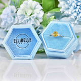 Ellibelle Jewellery Yellow Sapphire & Diamond Three Stone Trilogy Engagement Ring