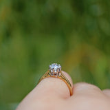 Ellibelle Jewellery ART DECO OLD CUT DIAMOND 18CT GOLD SOLITAIRE RING