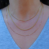 Ellibelle Jewellery VINTAGE 18CT GOLD BOX-LINK NECK CHAIN (20")