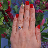 Ellibelle Jewellery Art Deco Style Sapphire & Diamond Ring