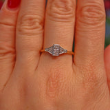 Ellibelle Jewellery ART DECO DIAMOND 18CT GOLD PANEL RING