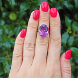 AMETHYST 18CT GOLD SOLITAIRE RING - MILLENNIUM