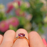 Ellibelle Jewellery Amethyst 18ct Rose Gold Solitaire Ring