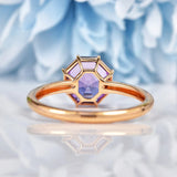 Ellibelle Jewellery Amethyst 18ct Rose Gold Solitaire Ring