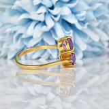 Ellibelle Jewellery AMETHYST 9CT GOLD 'TOI ET MOI' RING