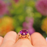 Ellibelle Jewellery Amethyst & Diamond 14k Gold Dress Ring