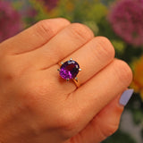 Ellibelle Jewellery Amethyst & Diamond 14k Gold Dress Ring