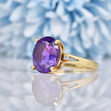 Ellibelle Jewellery Amethyst & Diamond 14k Gold Dress Ring
