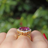 Ellibelle Jewellery Amethyst & Diamond 18ct Gold Dress Ring