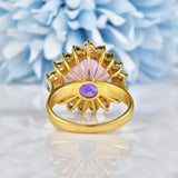 Ellibelle Jewellery Amethyst & Diamond 18ct Gold Dress Ring