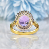 Ellibelle Jewellery Amethyst & Diamond 18ct Gold Oval Cluster Ring