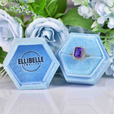 Ellibelle Jewellery Amethyst & Diamond 9ct Gold Cluster Dress Ring