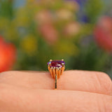 Ellibelle Jewellery Amethyst & Diamond Gold Five Stone Ring