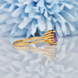 Ellibelle Jewellery Amethyst & Diamond Gold Five Stone Ring