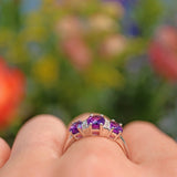 Ellibelle Jewellery Amethyst & Diamond White Gold Ring