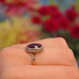 Ellibelle Jewellery Amethyst Oval Cut 9ct Gold Solitaire Ring