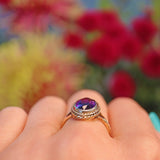 Ellibelle Jewellery Amethyst Oval Cut 9ct Gold Solitaire Ring