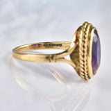Ellibelle Jewellery Amethyst Oval Cut 9ct Gold Solitaire Ring