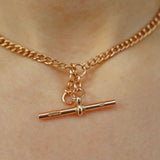 Ellibelle Jewellery Antique 9ct Gold Albert Chain & T-Bar Necklace (15.5") 30g