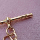 Ellibelle Jewellery Antique 9ct Gold Albert Chain & T-Bar Necklace (15.5") 30g