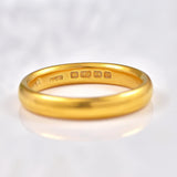 Ellibelle Jewellery Antique Art Deco 22ct Gold Wedding Band - Date 1925 (6.7g)