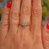 Ellibelle Jewellery Antique Art Deco Cushion Cut Diamond Solitaire Ring (0.30ct)
