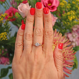Ellibelle Jewellery Antique Art Deco Cushion Cut Diamond Solitaire Ring (0.30ct)