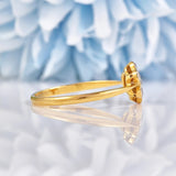 Ellibelle Jewellery Antique Art Deco Diamond 18ct Gold Daisy Ring