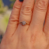 Ellibelle Jewellery Antique Art Deco Diamond Daisy Cluster Ring